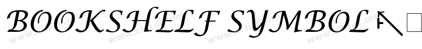 BOOKSHELF SYMBOL 7字体转换